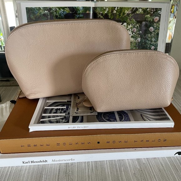 Cuyana Bags Cuyana Leather Travel Case Set Blush Poshmark